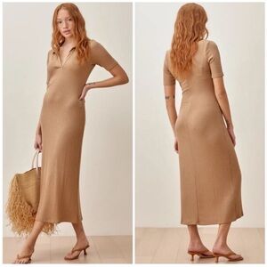 NWOT Reformation Ribbed Polo Maxi Dress size Medium